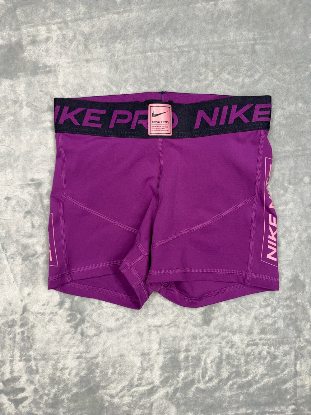 Nike Women's Purple Pro Compression Bike Shorts
